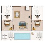 Two Bedroom Presidential Private Pool Suite Ocean View